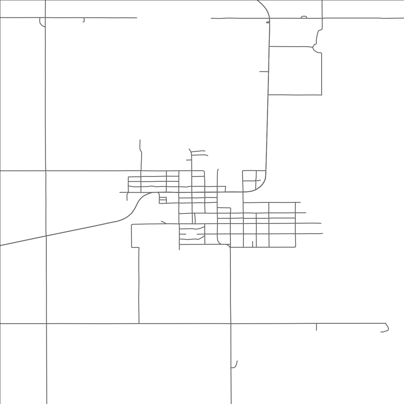 ROAD MAP OF OLUSTEE, OKLAHOMA BY MAPBAKES