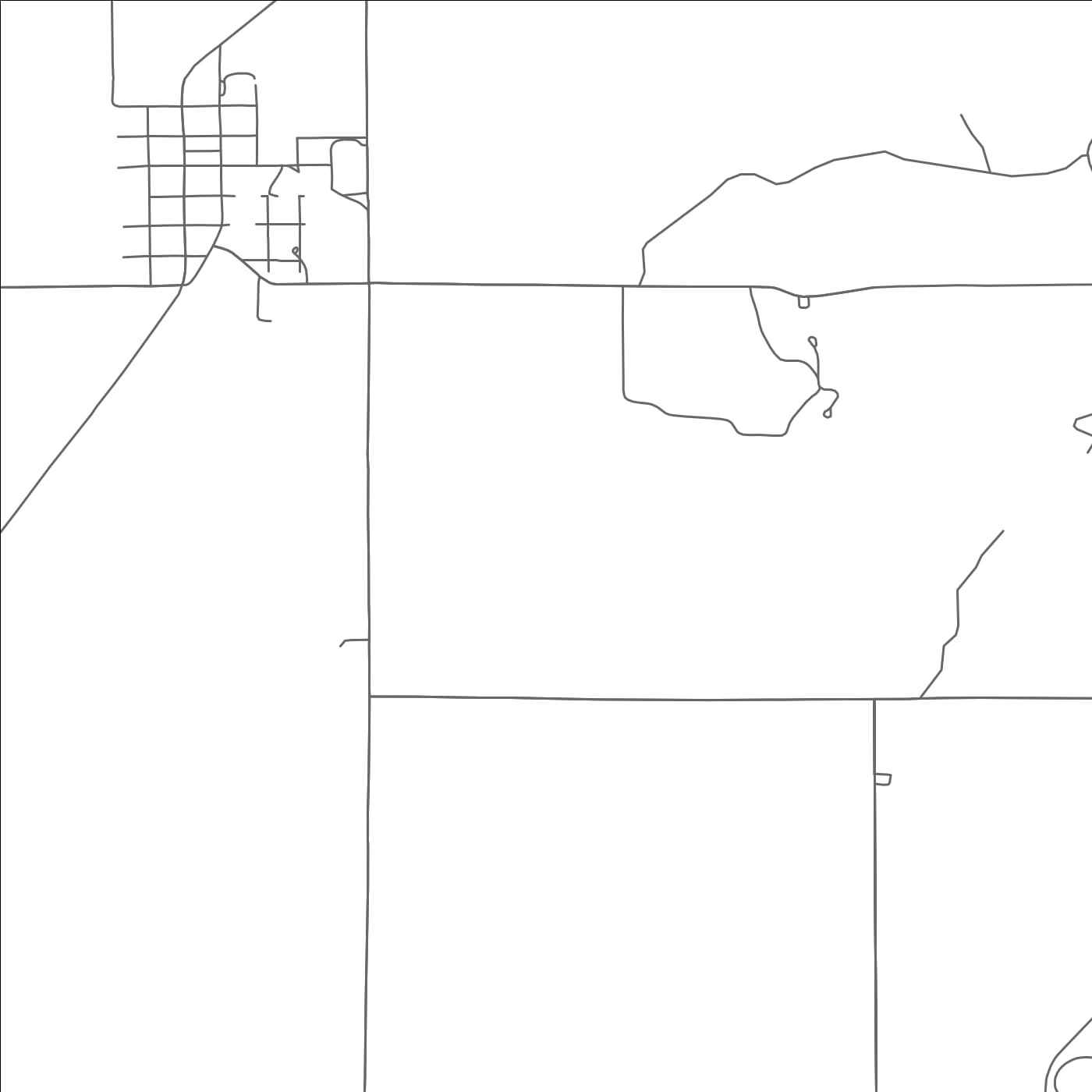 ROAD MAP OF ORLANDO, OKLAHOMA BY MAPBAKES