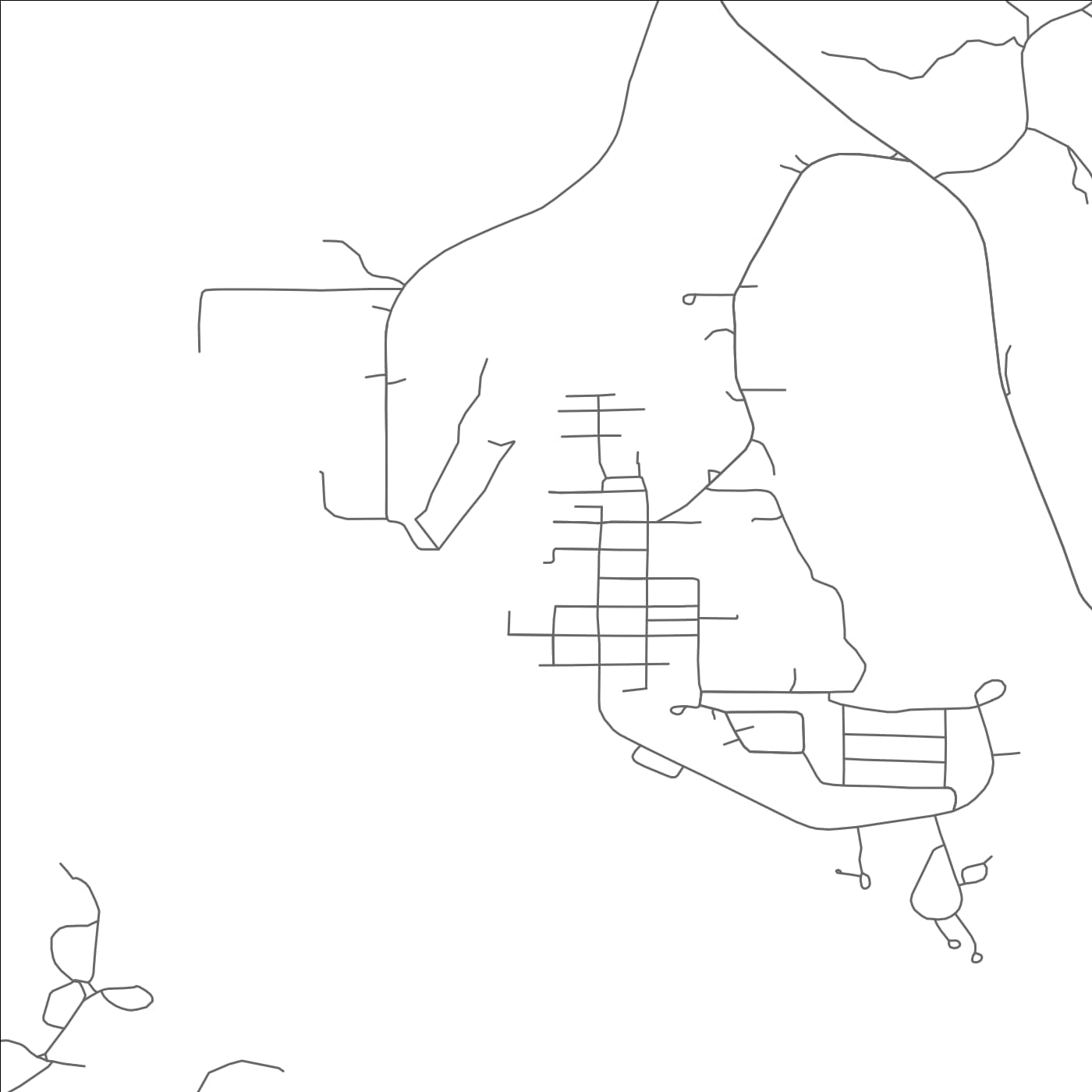 ROAD MAP OF OSAGE, OKLAHOMA BY MAPBAKES