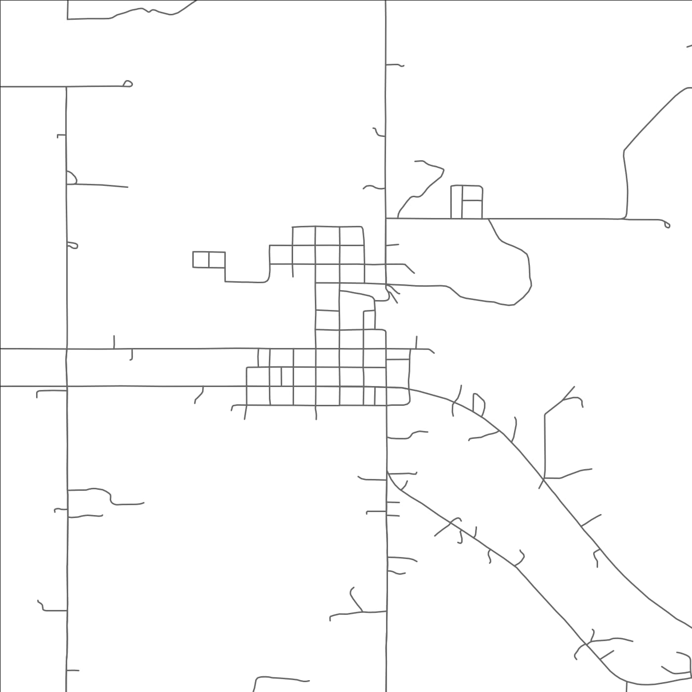 ROAD MAP OF PADEN, OKLAHOMA BY MAPBAKES