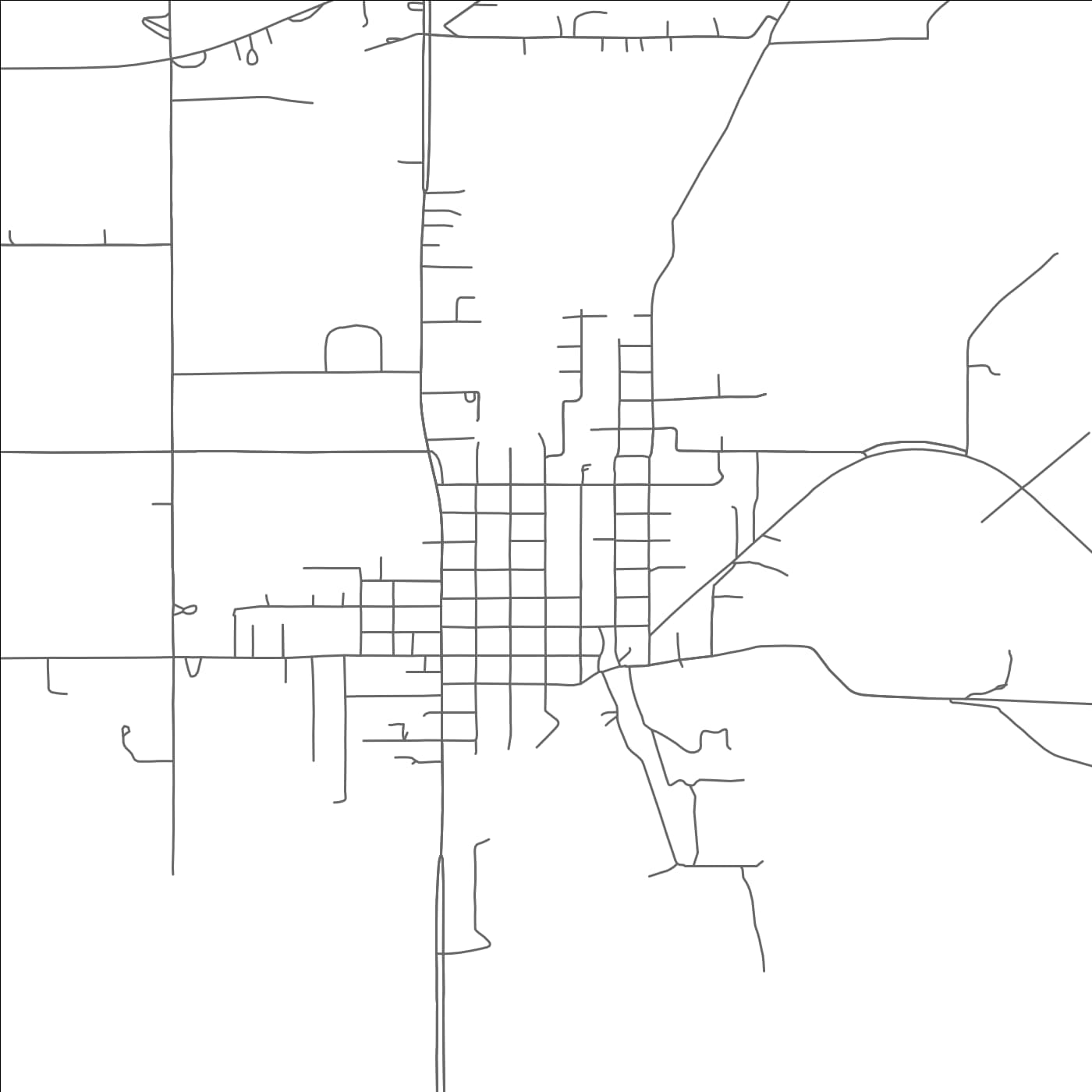 ROAD MAP OF PANAMA, OKLAHOMA BY MAPBAKES