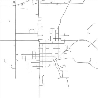 ROAD MAP OF PANAMA, OKLAHOMA BY MAPBAKES