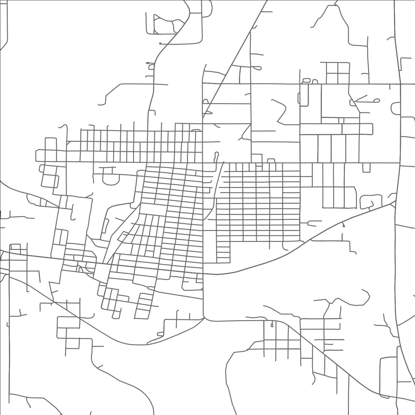 ROAD MAP OF PAWHUSKA, OKLAHOMA BY MAPBAKES