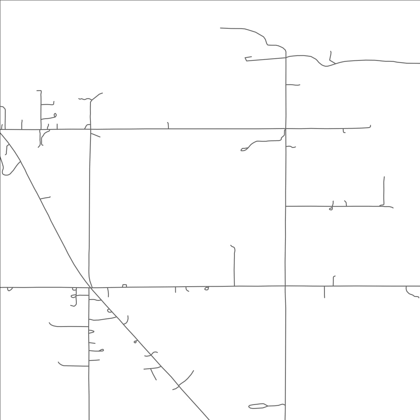 ROAD MAP OF PEGGS, OKLAHOMA BY MAPBAKES