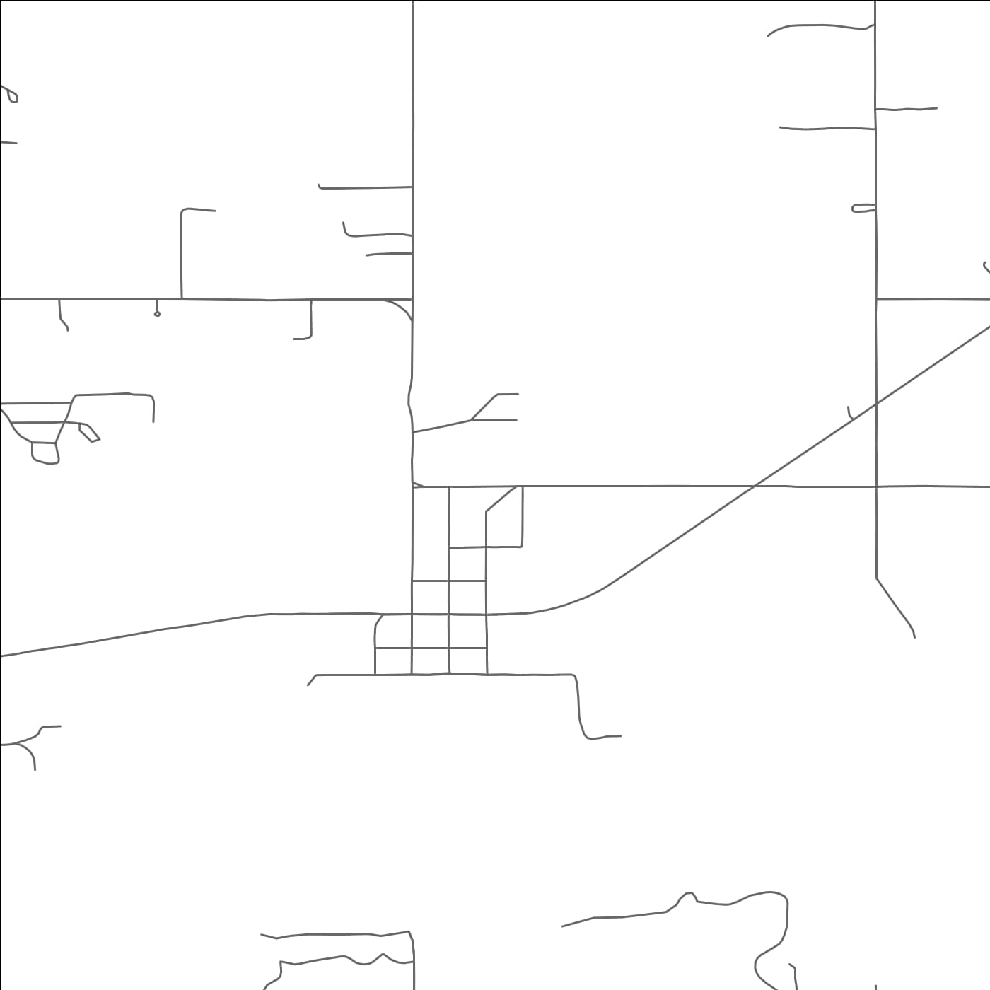 ROAD MAP OF PENSACOLA, OKLAHOMA BY MAPBAKES