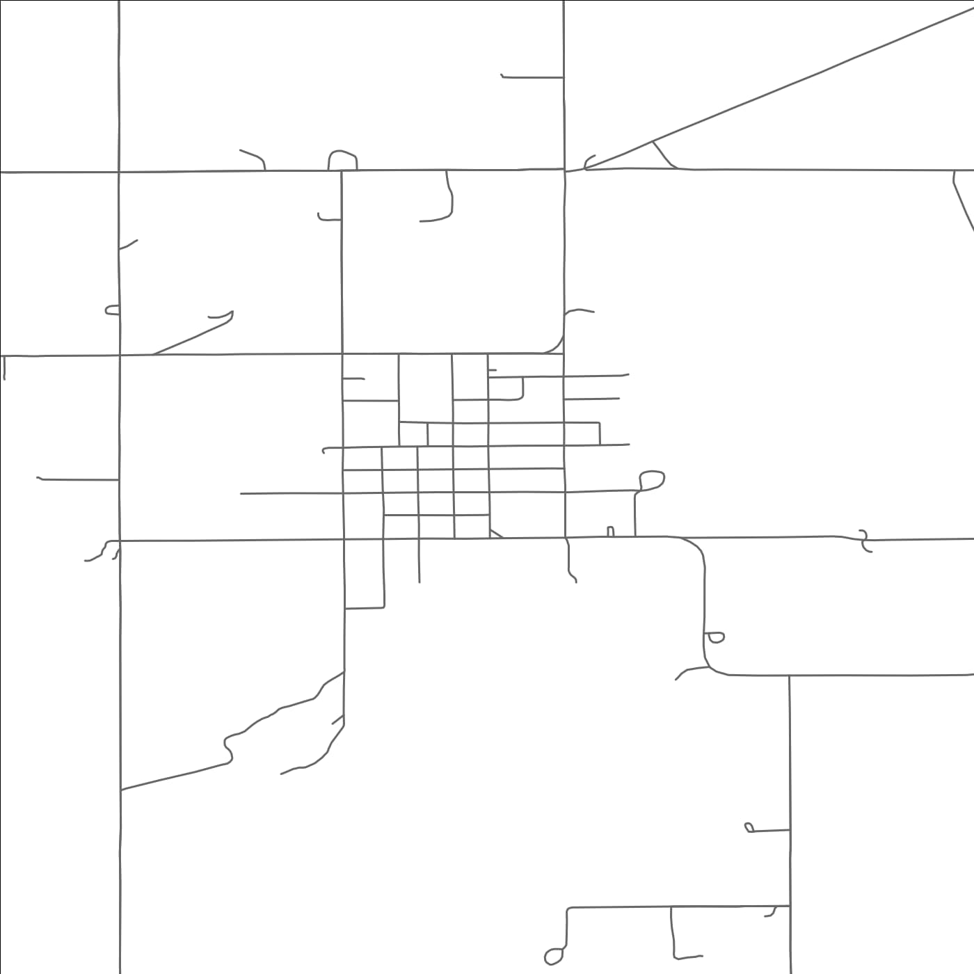 ROAD MAP OF PITTSBURG, OKLAHOMA BY MAPBAKES