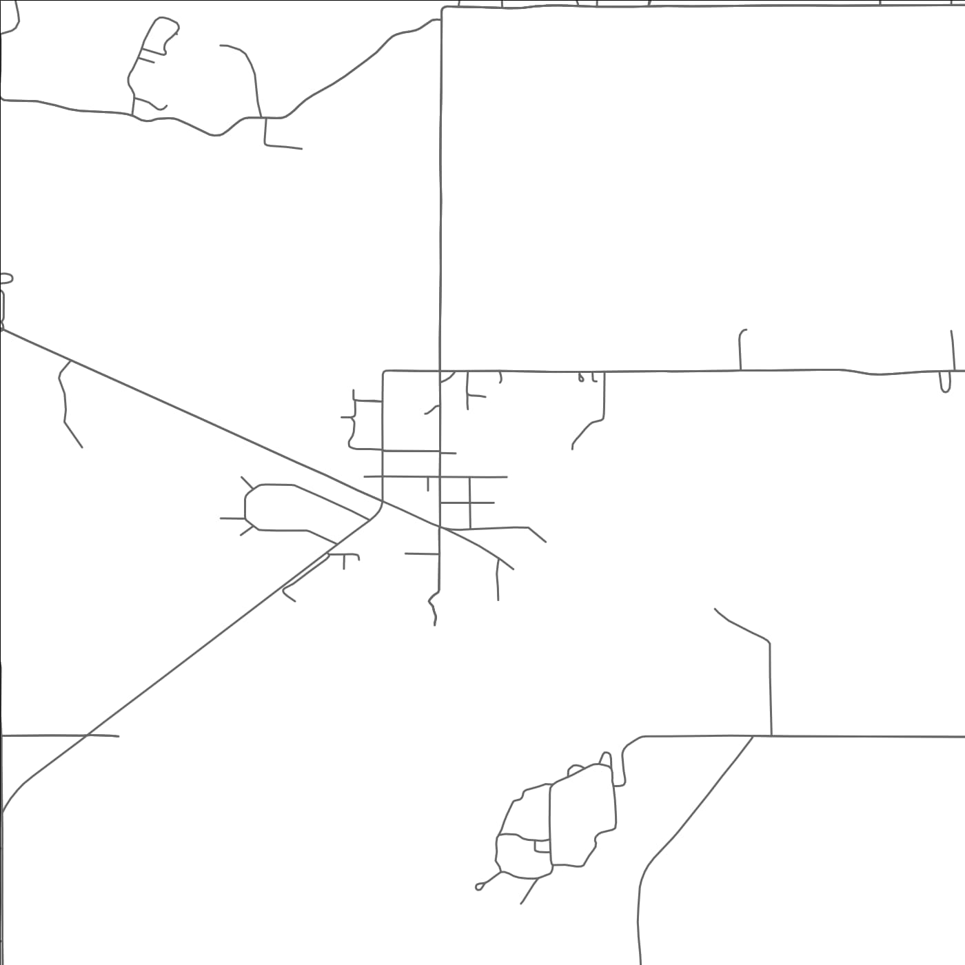 ROAD MAP OF PLATTER, OKLAHOMA BY MAPBAKES