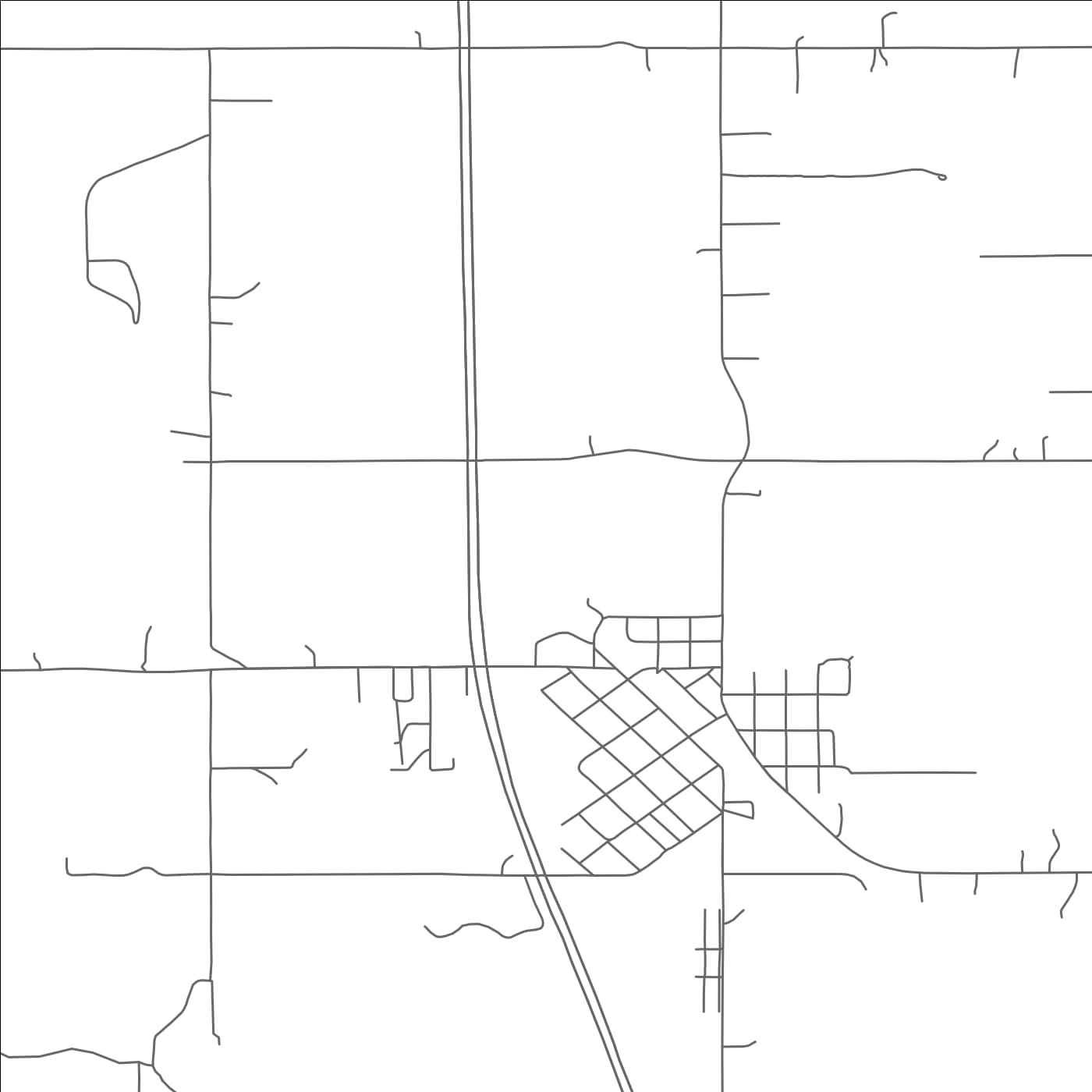 ROAD MAP OF RAMONA, OKLAHOMA BY MAPBAKES