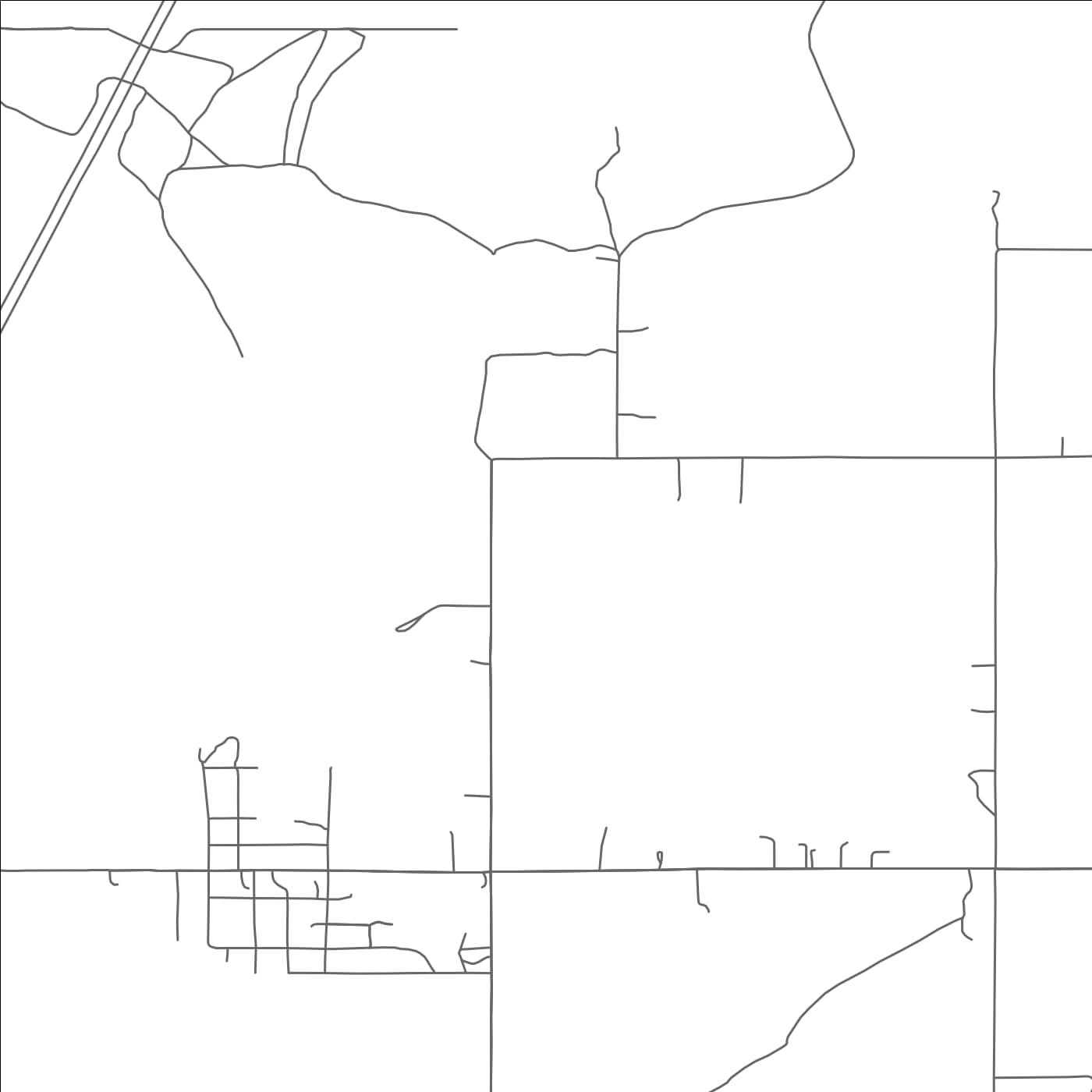 ROAD MAP OF RENTIESVILLE, OKLAHOMA BY MAPBAKES