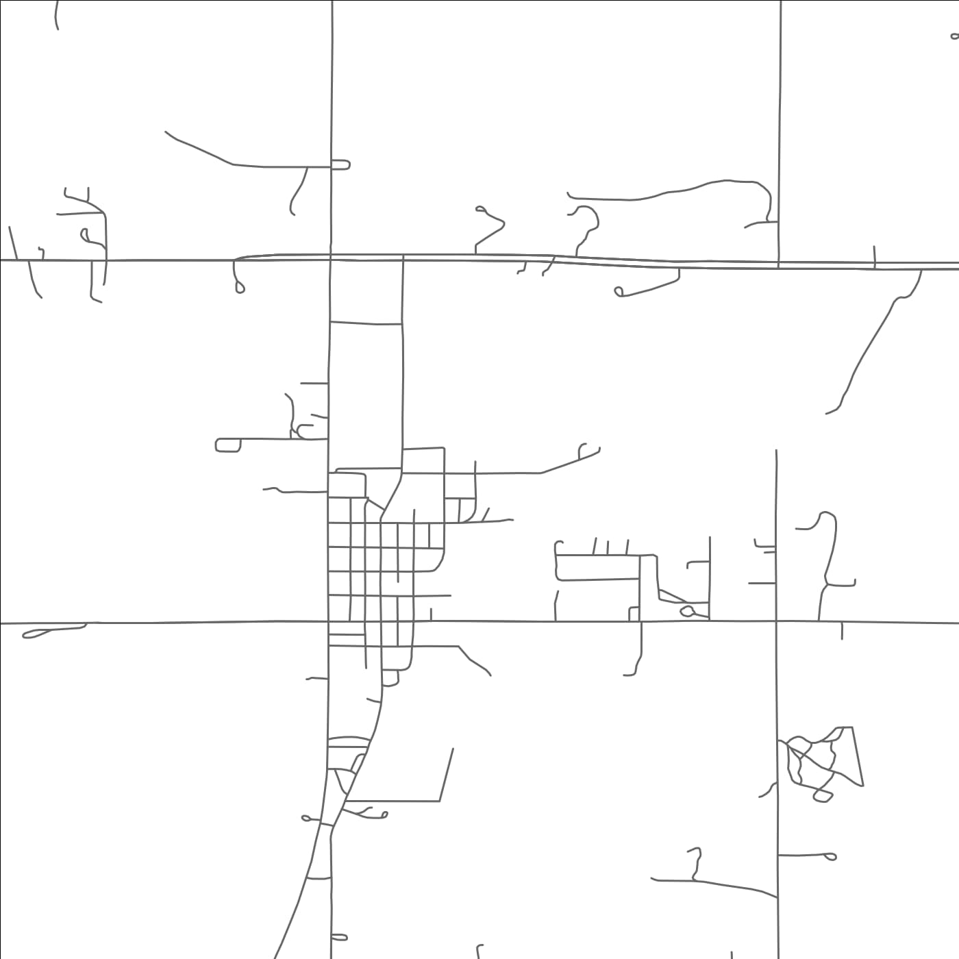 ROAD MAP OF RINGWOOD, OKLAHOMA BY MAPBAKES