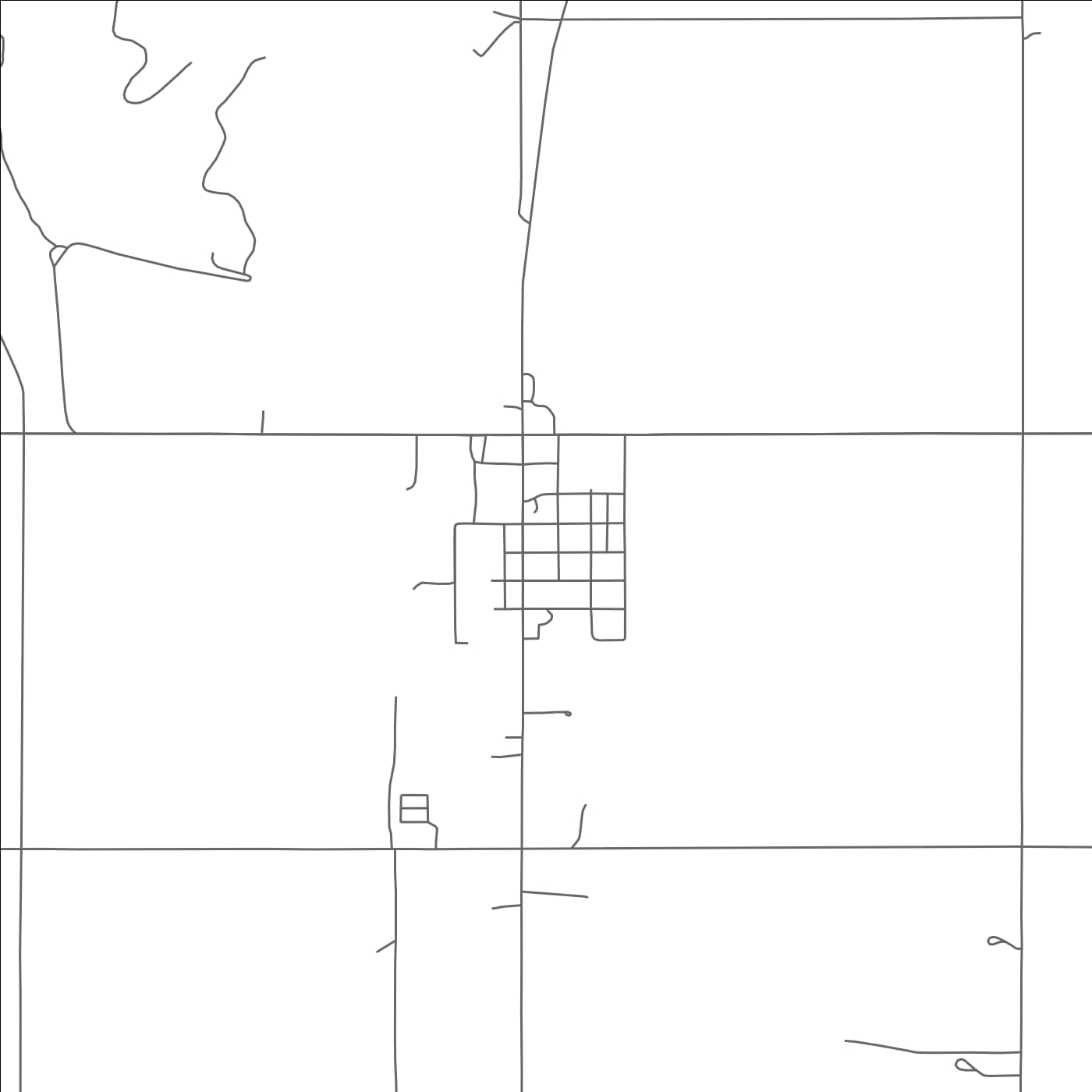 ROAD MAP OF ROCKY, OKLAHOMA BY MAPBAKES