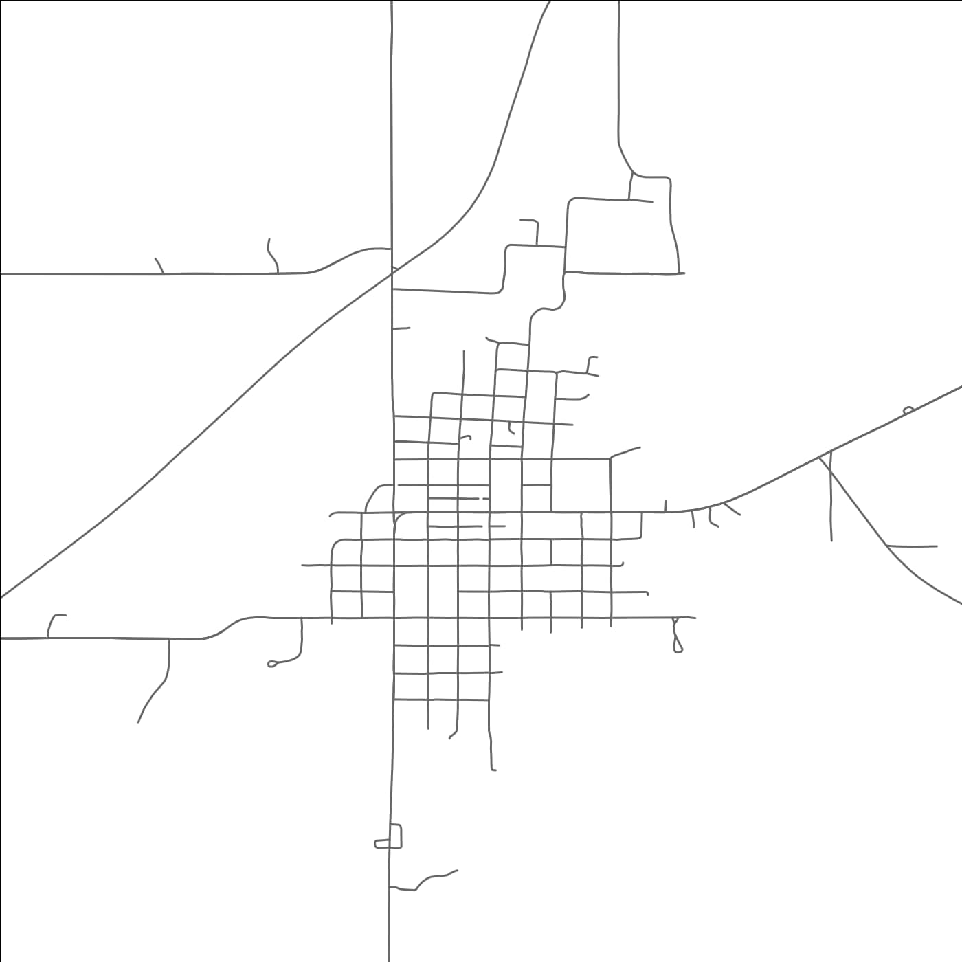 ROAD MAP OF ROFF, OKLAHOMA BY MAPBAKES