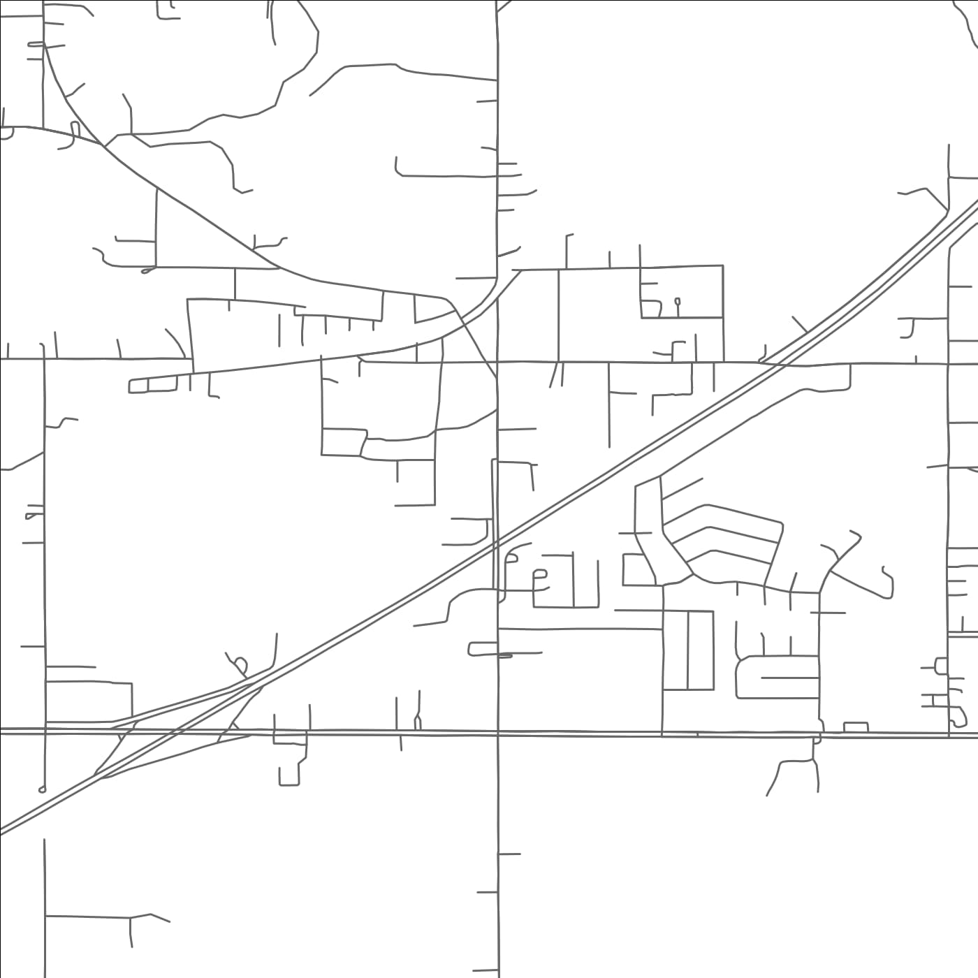 ROAD MAP OF ROLAND, OKLAHOMA BY MAPBAKES