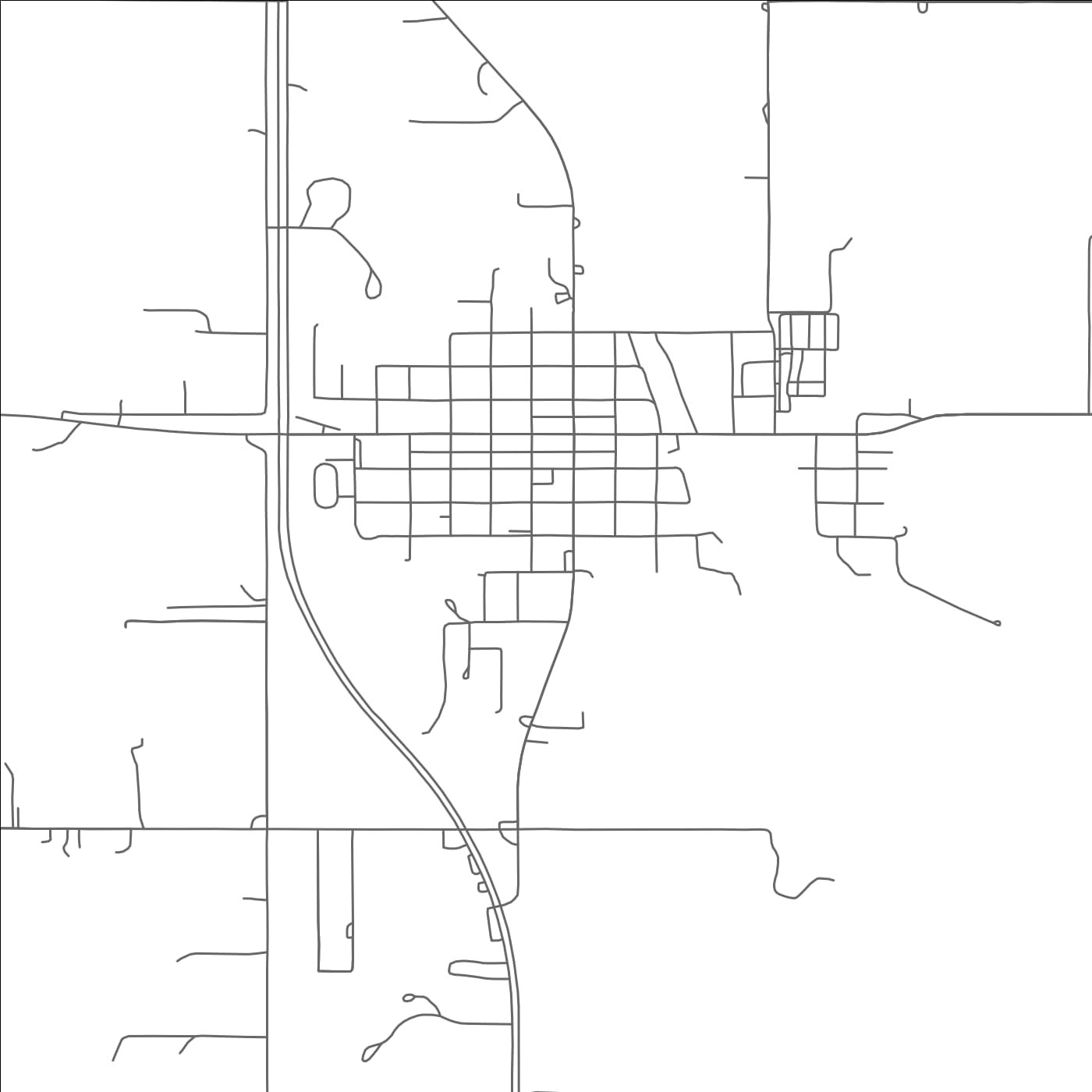 ROAD MAP OF RUSH SPRINGS, OKLAHOMA BY MAPBAKES