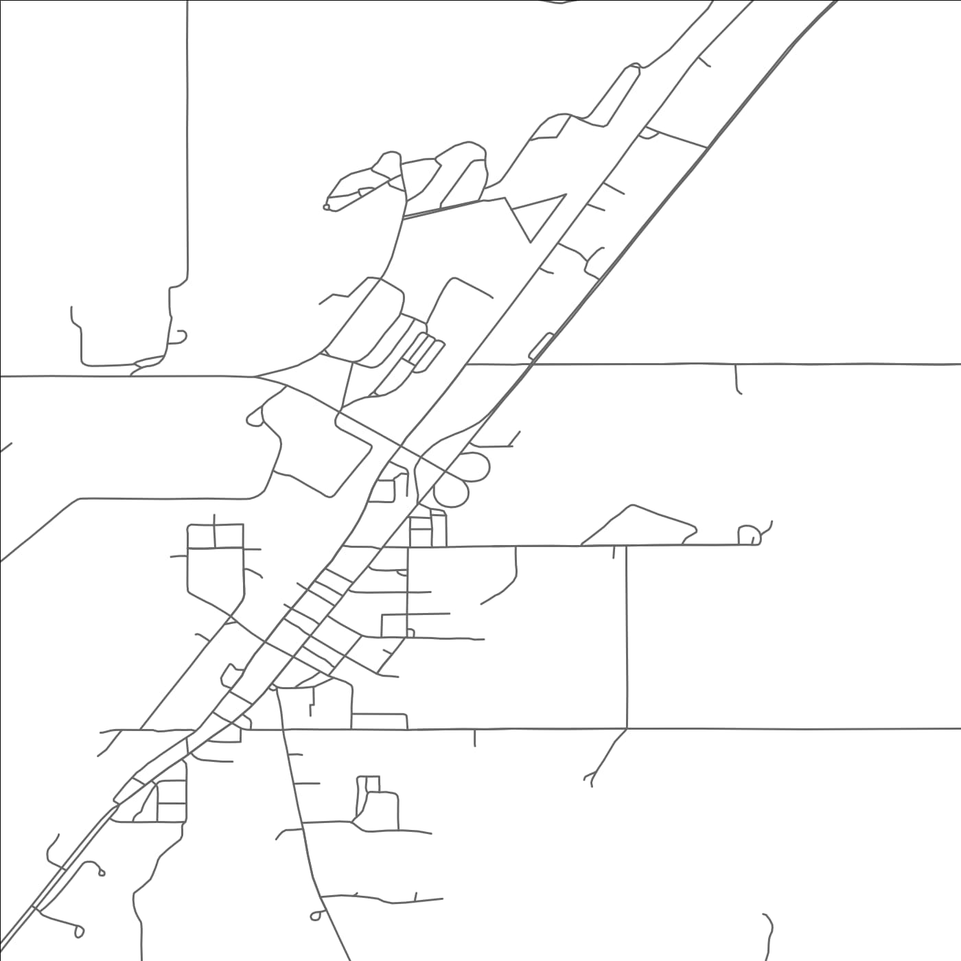 ROAD MAP OF SAVANNA, OKLAHOMA BY MAPBAKES