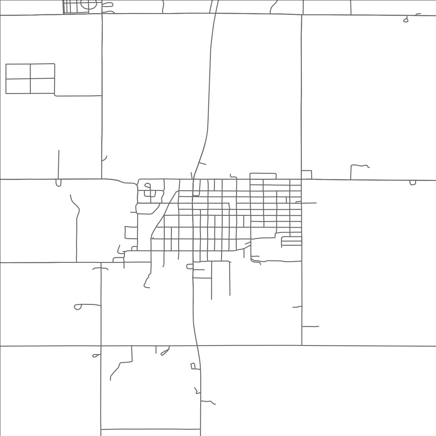 ROAD MAP OF SENTINEL, OKLAHOMA BY MAPBAKES