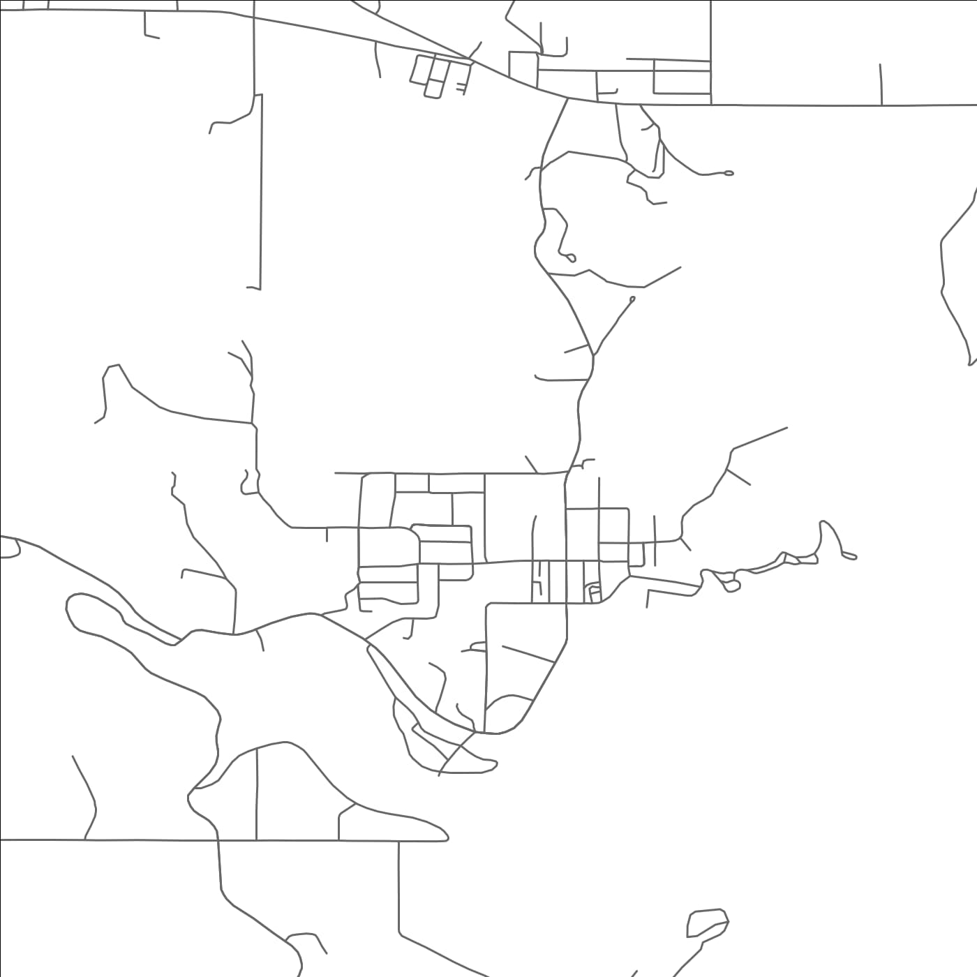 ROAD MAP OF SPAVINAW, OKLAHOMA BY MAPBAKES