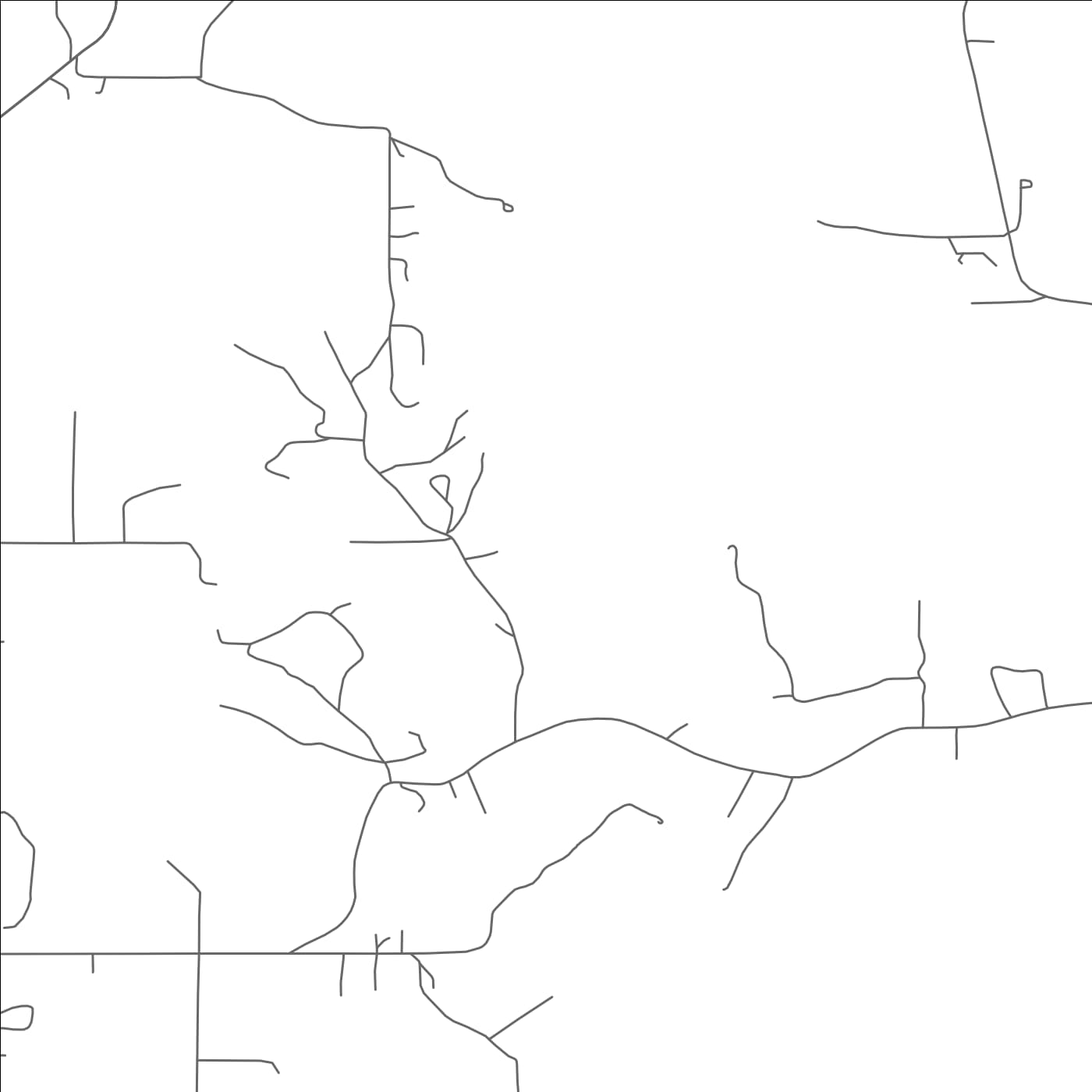 ROAD MAP OF STEELY HOLLOW, OKLAHOMA BY MAPBAKES