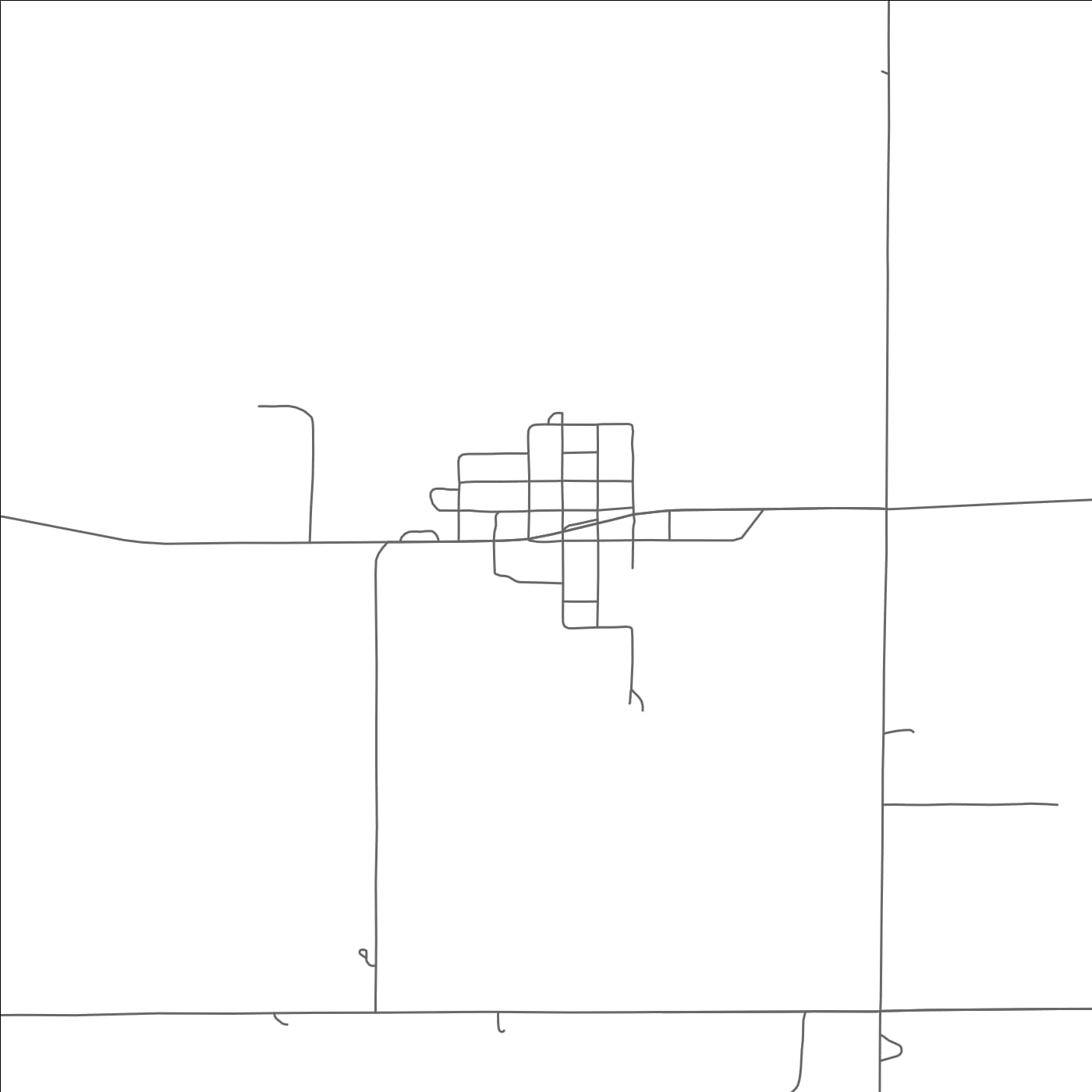 ROAD MAP OF STRONG CITY, OKLAHOMA BY MAPBAKES