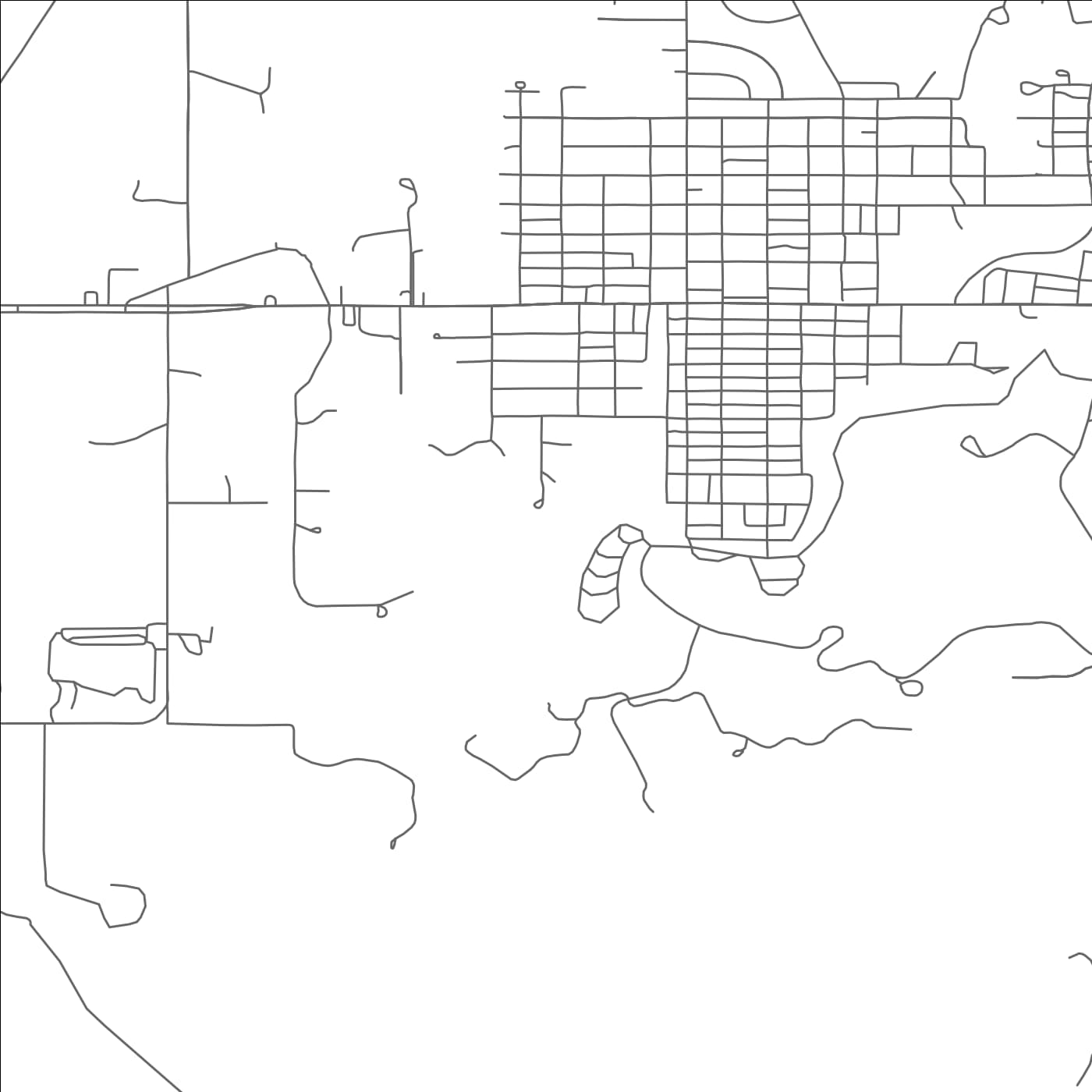 ROAD MAP OF SULPHUR, OKLAHOMA BY MAPBAKES