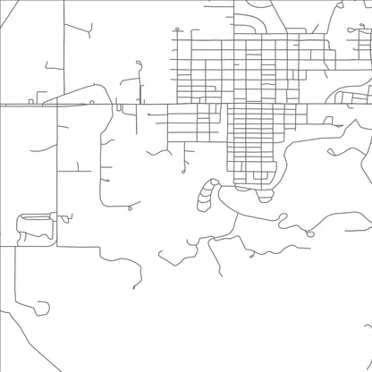 ROAD MAP OF SULPHUR, OKLAHOMA BY MAPBAKES