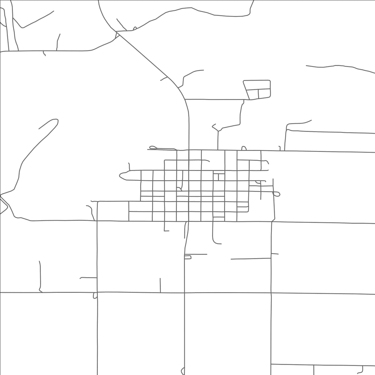 ROAD MAP OF TALOGA, OKLAHOMA BY MAPBAKES