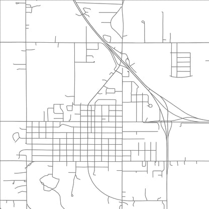 ROAD MAP OF TECUMSEH, OKLAHOMA BY MAPBAKES