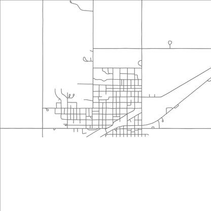ROAD MAP OF TEXHOMA, OKLAHOMA BY MAPBAKES