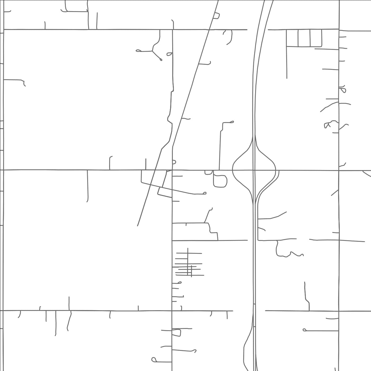 ROAD MAP OF THACKERVILLE, OKLAHOMA BY MAPBAKES