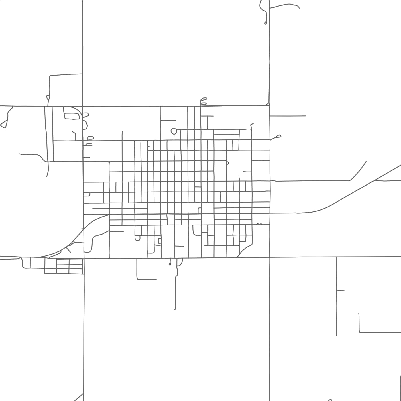 ROAD MAP OF THOMAS, OKLAHOMA BY MAPBAKES