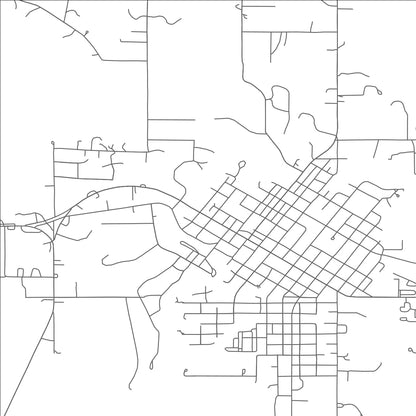 ROAD MAP OF TISHOMINGO, OKLAHOMA BY MAPBAKES