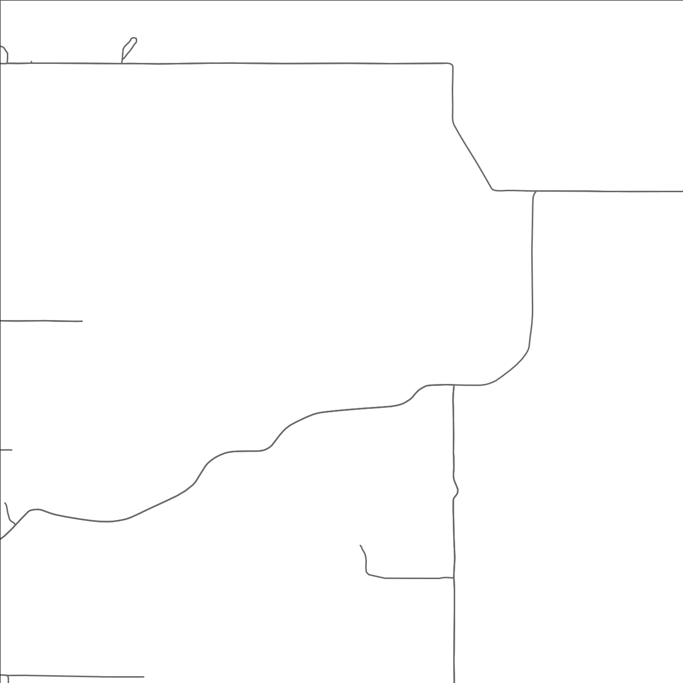 ROAD MAP OF TRIBBEY, OKLAHOMA BY MAPBAKES