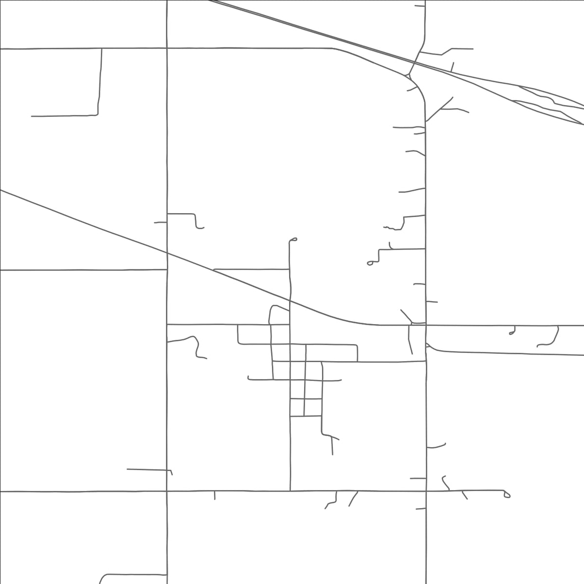 ROAD MAP OF TULLAHASSEE, OKLAHOMA BY MAPBAKES