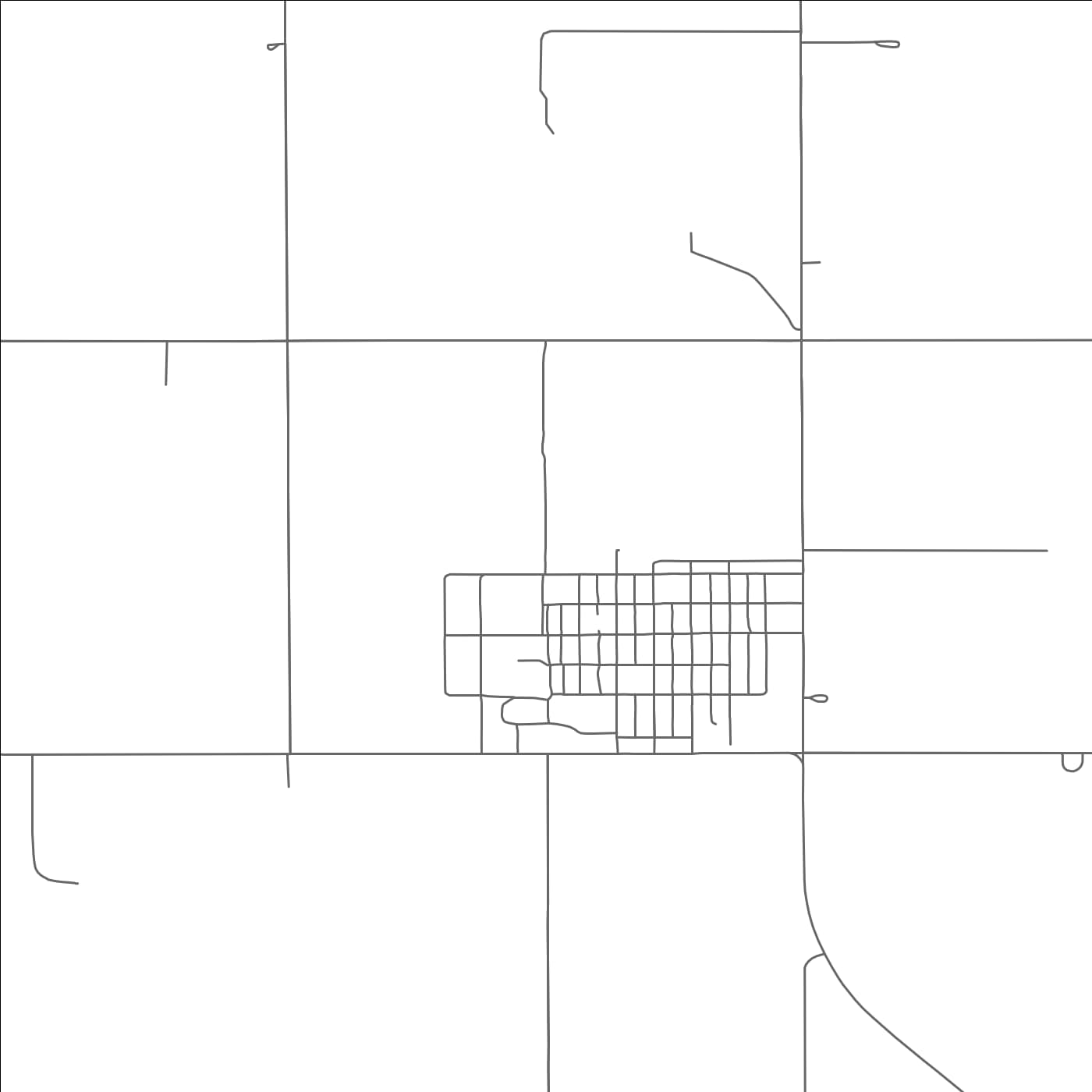 ROAD MAP OF TURPIN, OKLAHOMA BY MAPBAKES