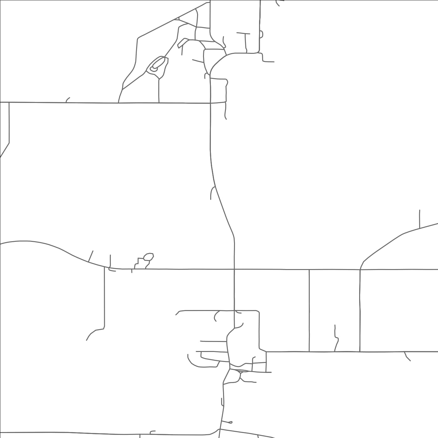 ROAD MAP OF TUSKAHOMA, OKLAHOMA BY MAPBAKES