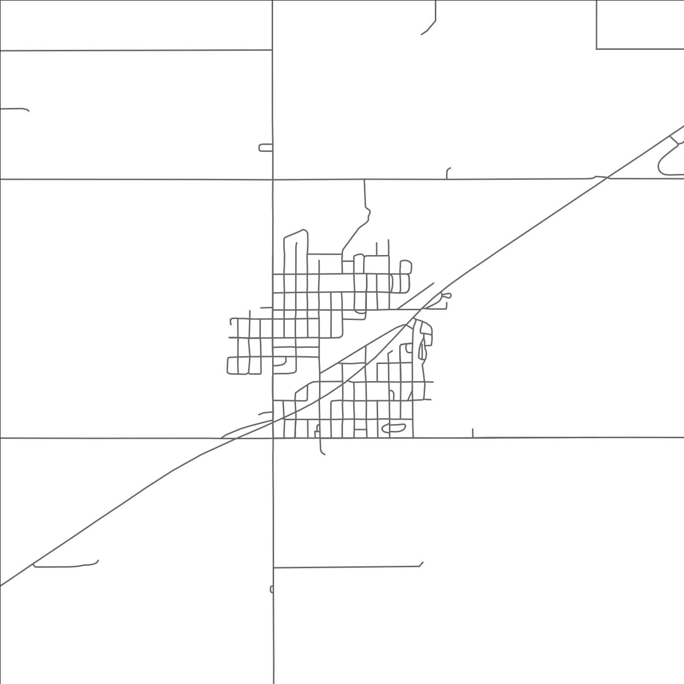 ROAD MAP OF TYRONE, OKLAHOMA BY MAPBAKES