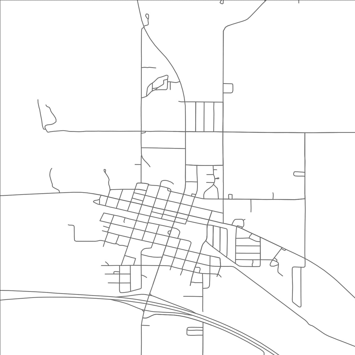 ROAD MAP OF VIAN, OKLAHOMA BY MAPBAKES