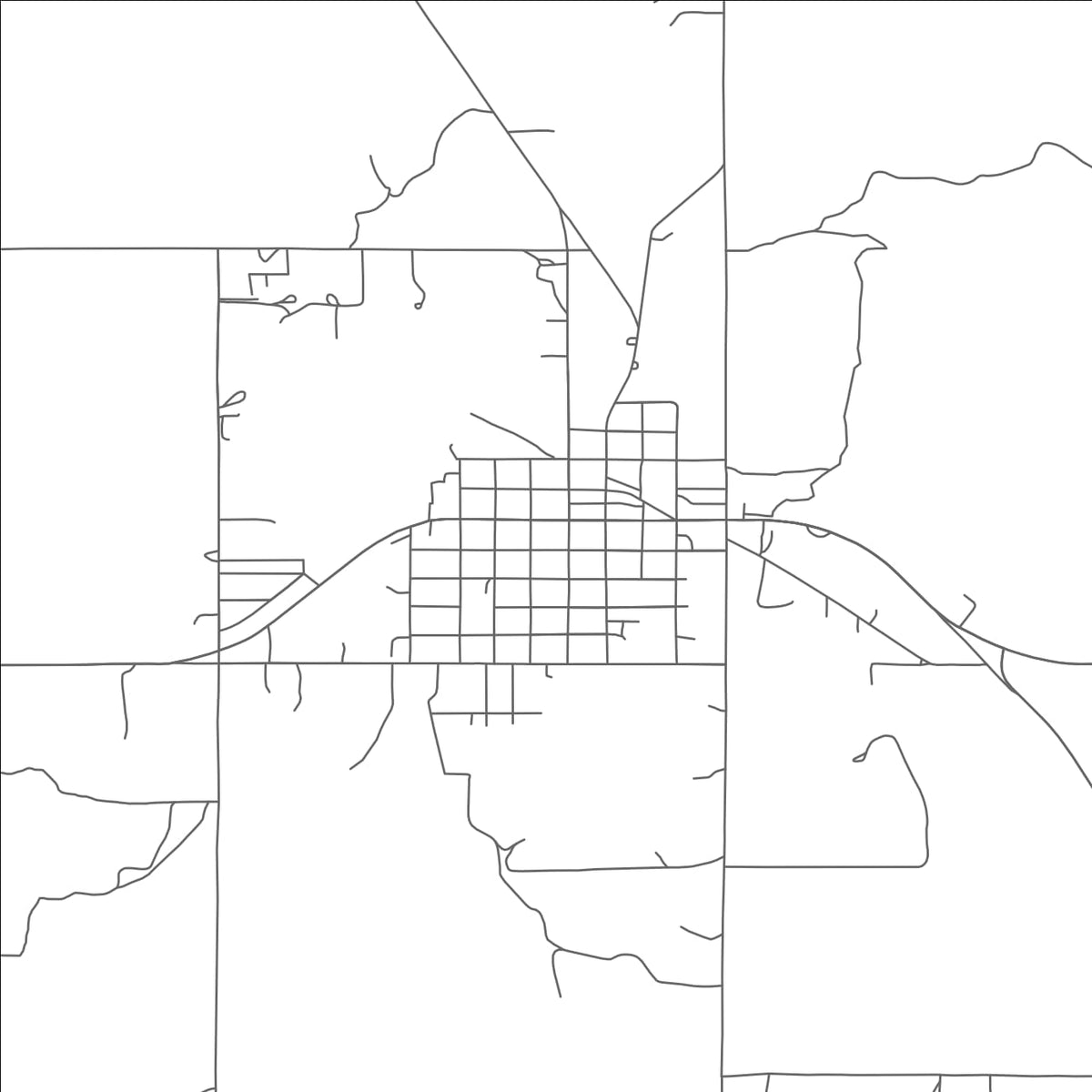 ROAD MAP OF VICI, OKLAHOMA BY MAPBAKES