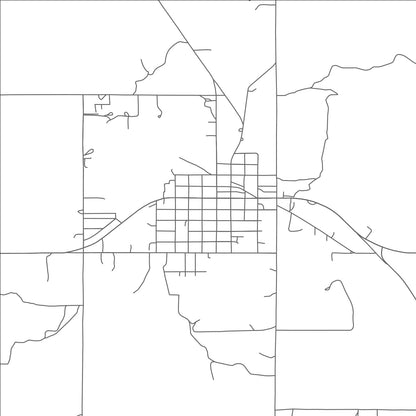 ROAD MAP OF VICI, OKLAHOMA BY MAPBAKES
