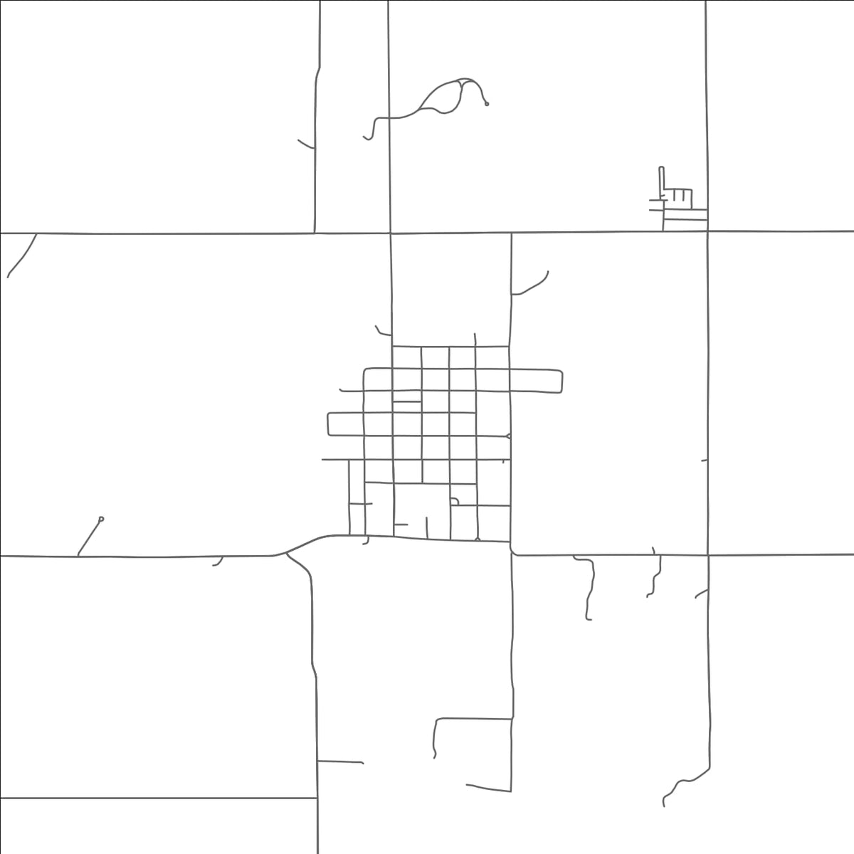 ROAD MAP OF WANETTE, OKLAHOMA BY MAPBAKES