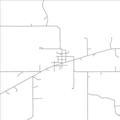 ROAD MAP OF WARDVILLE, OKLAHOMA BY MAPBAKES
