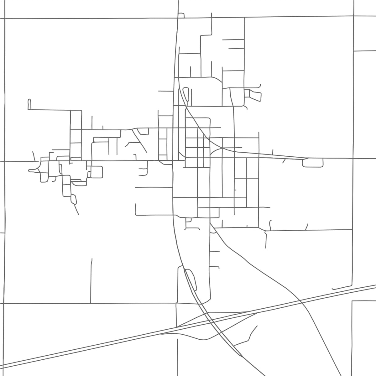 ROAD MAP OF WARNER, OKLAHOMA BY MAPBAKES