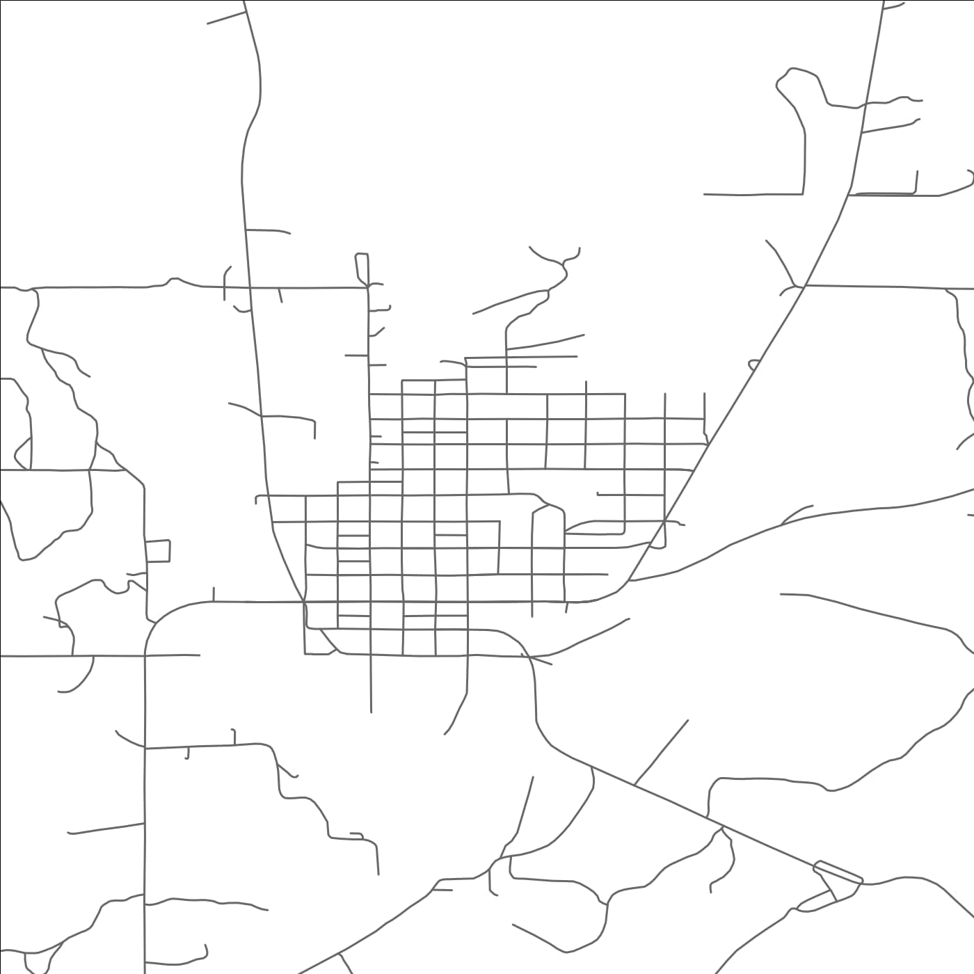 ROAD MAP OF WELEETKA, OKLAHOMA BY MAPBAKES