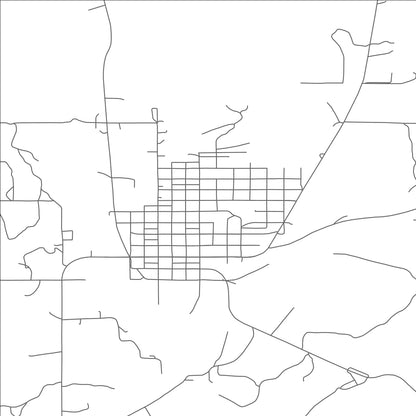 ROAD MAP OF WELEETKA, OKLAHOMA BY MAPBAKES