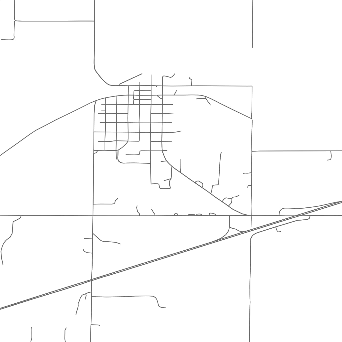 ROAD MAP OF WELLSTON, OKLAHOMA BY MAPBAKES