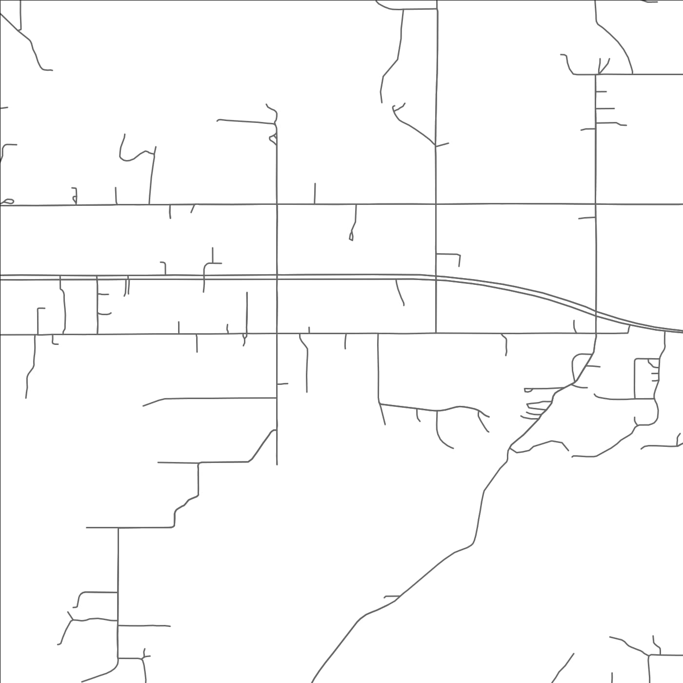 ROAD MAP OF WEST SILOAM SPRINGS, OKLAHOMA BY MAPBAKES