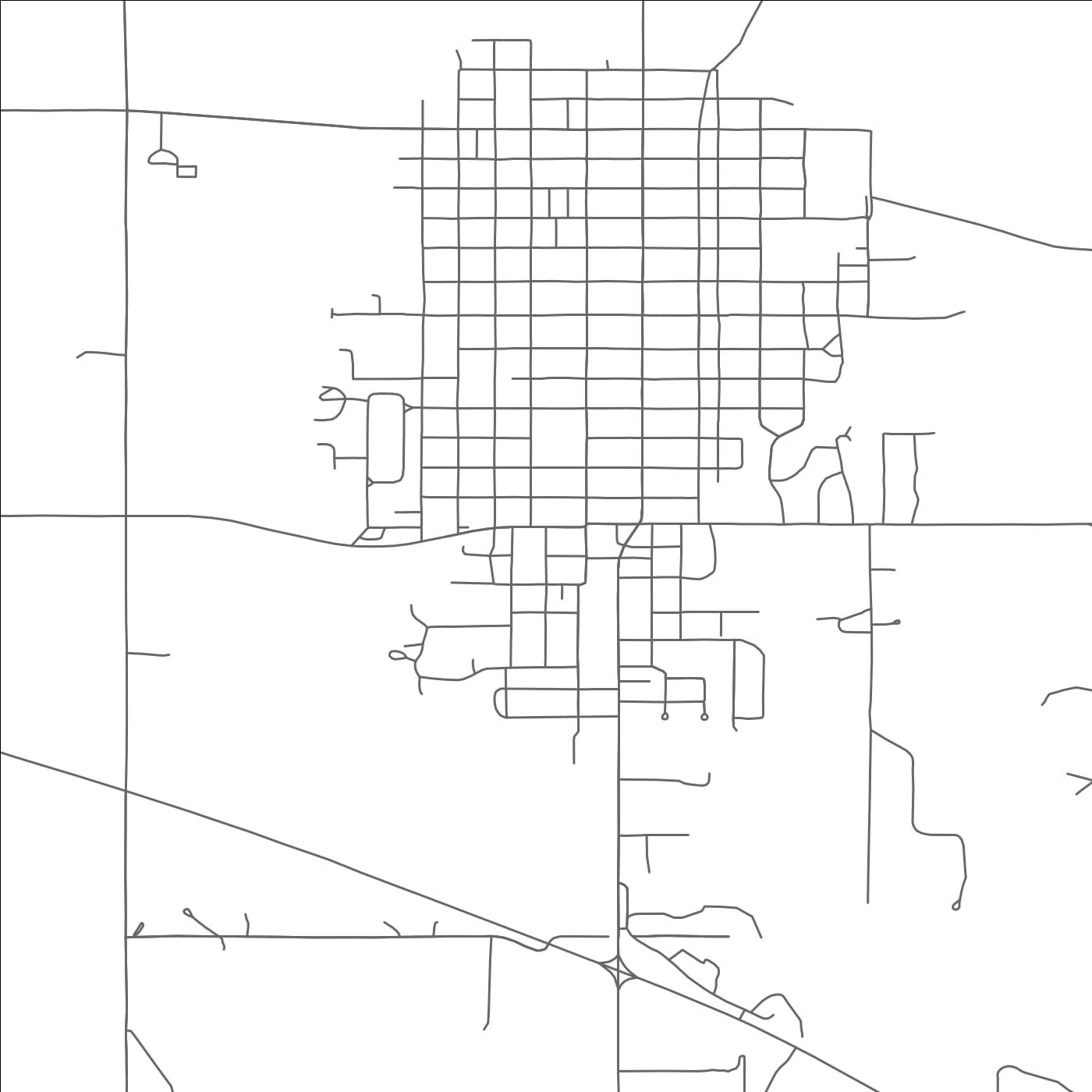 ROAD MAP OF WEWOKA, OKLAHOMA BY MAPBAKES