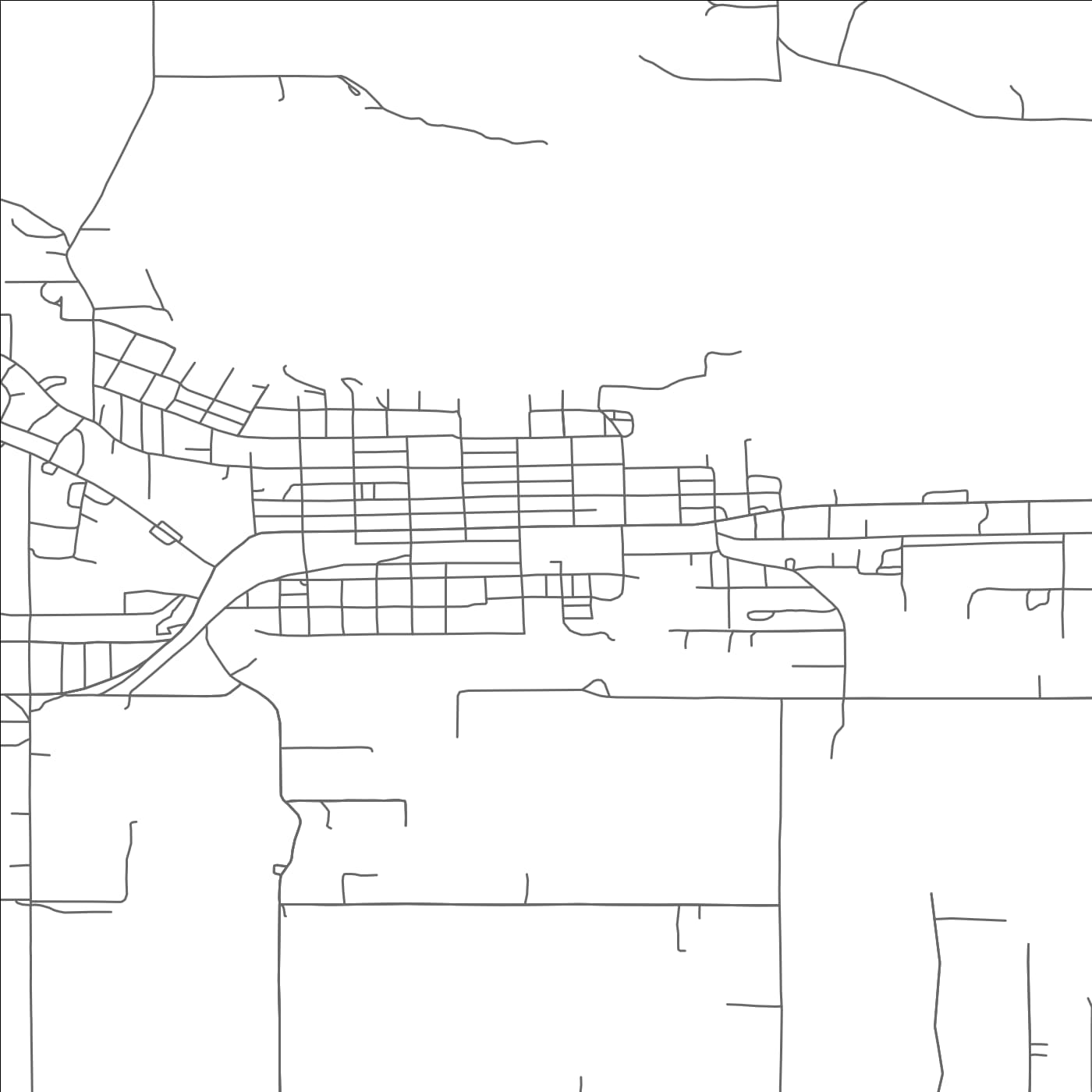 ROAD MAP OF WILBURTON, OKLAHOMA BY MAPBAKES