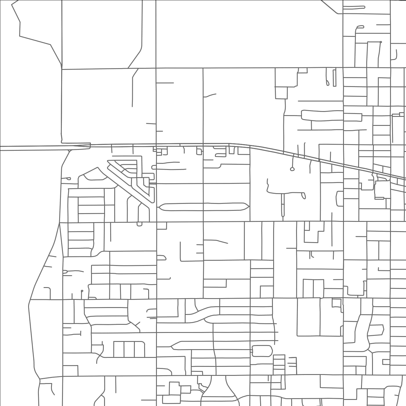 ROAD MAP OF WOODLAWN PARK, OKLAHOMA BY MAPBAKES