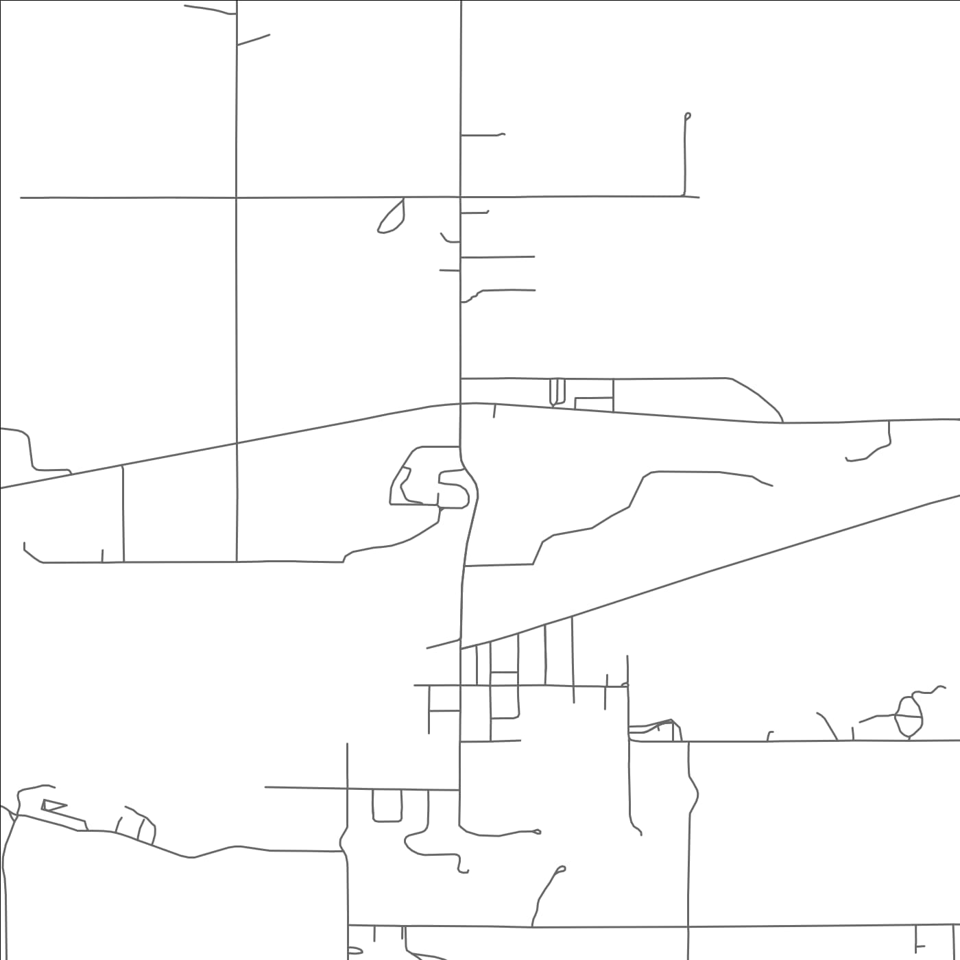 ROAD MAP OF WYANDOTTE, OKLAHOMA BY MAPBAKES